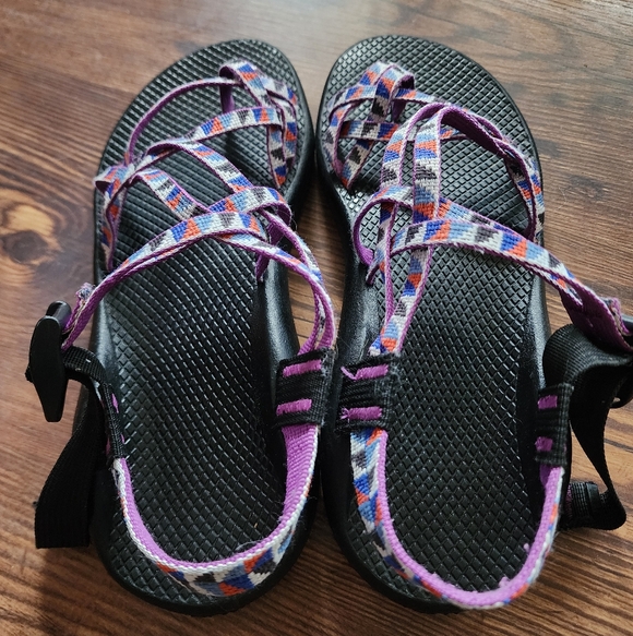 Chacos Women’s Strappy Purple Patterned Outdoor Sandals Hiking Chaco Size 11 - Picture 2 of 6